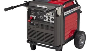 Stock image of a Honda inverter generator in Honda Red is the best generator according to Consumer Reports