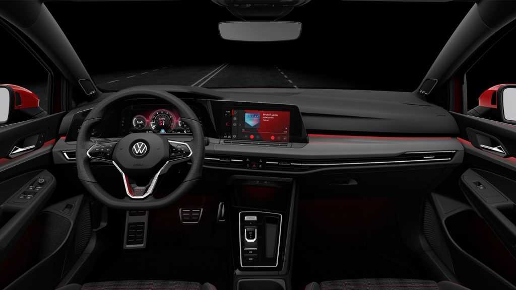 The all-new interior of the 2022 Volkswagen GTI
