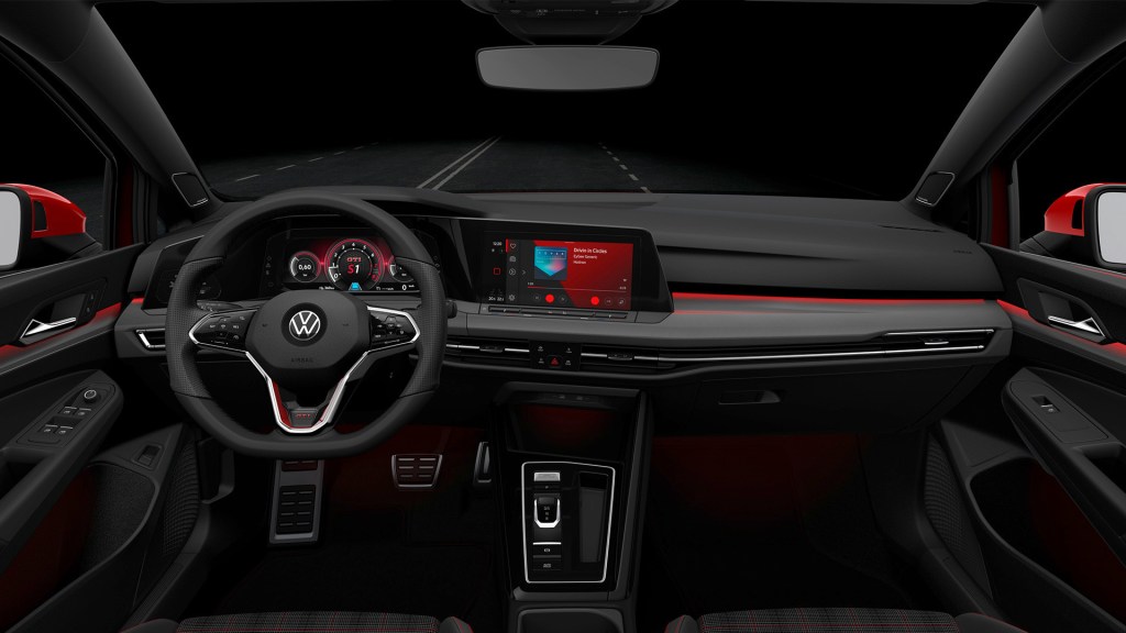 The all-new interior of the 2022 Volkswagen GTI