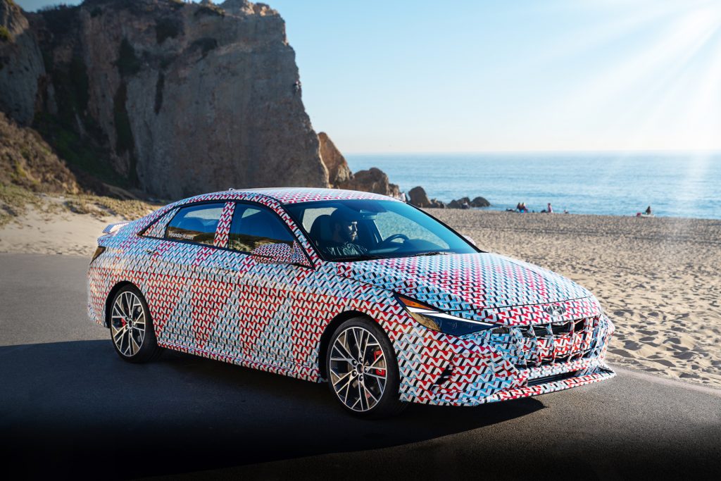 An image of a Hyundai Elantra N parked outdoors..