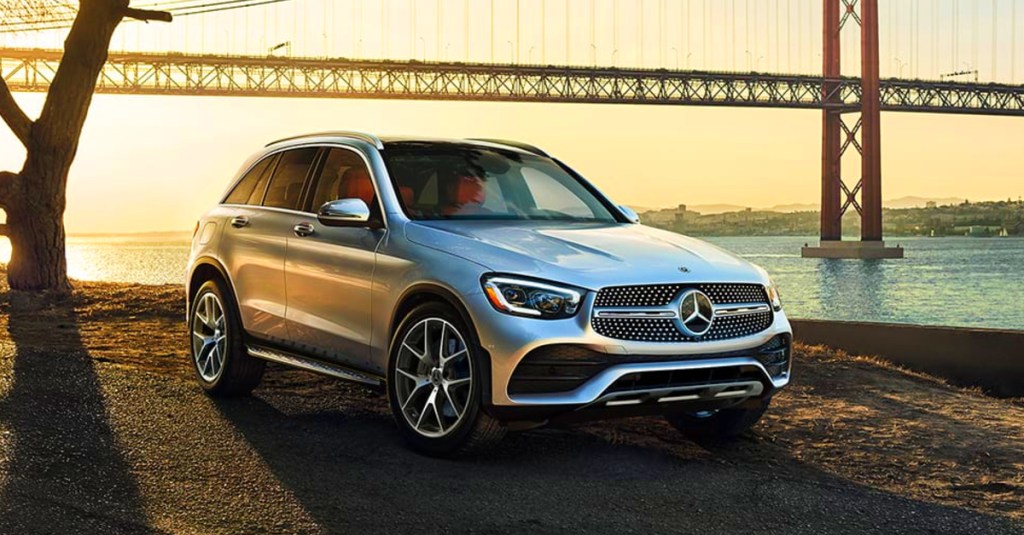 A silver Mercedes-Benz GLC 300.