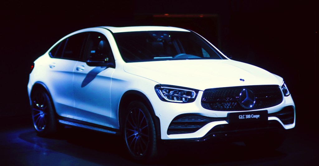 Mercedes GLC 300 Coupe is on display during the New York International Auto Show on April 18, 2019 in New York, United States.