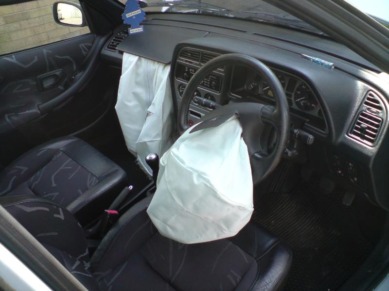 Airbags deployed in a Peugeot 