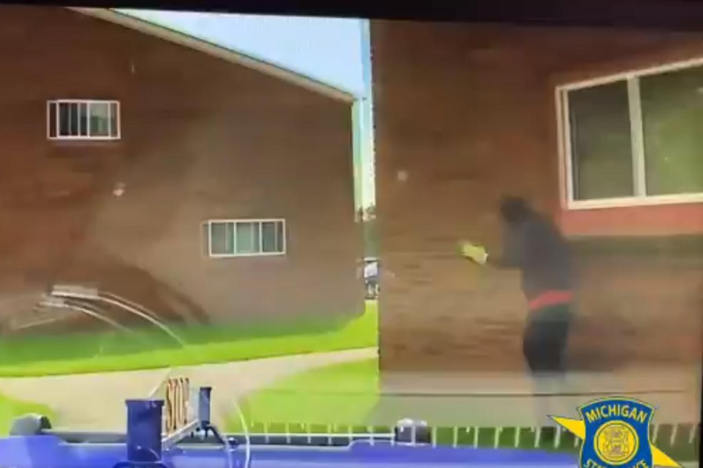 dash cam shot of theft suspect