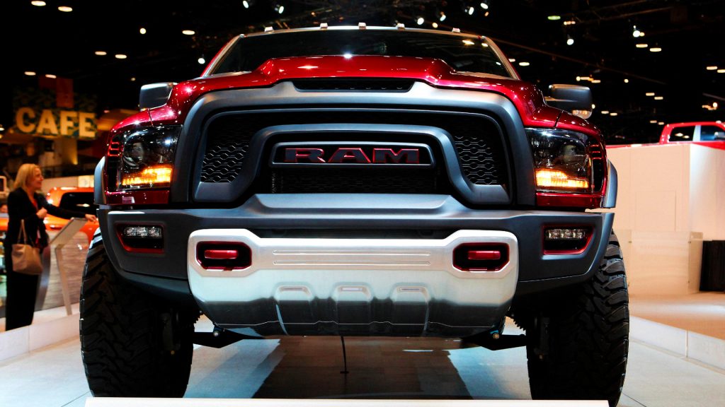 A red Ram 1500 Rebel TRX. 