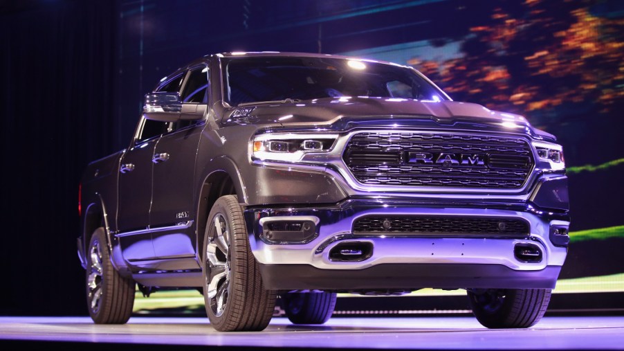 Ram 1500 pickup truck at the North American International Auto Show (NAIAS) on January 15, 2018 in Detroit, Michigan.