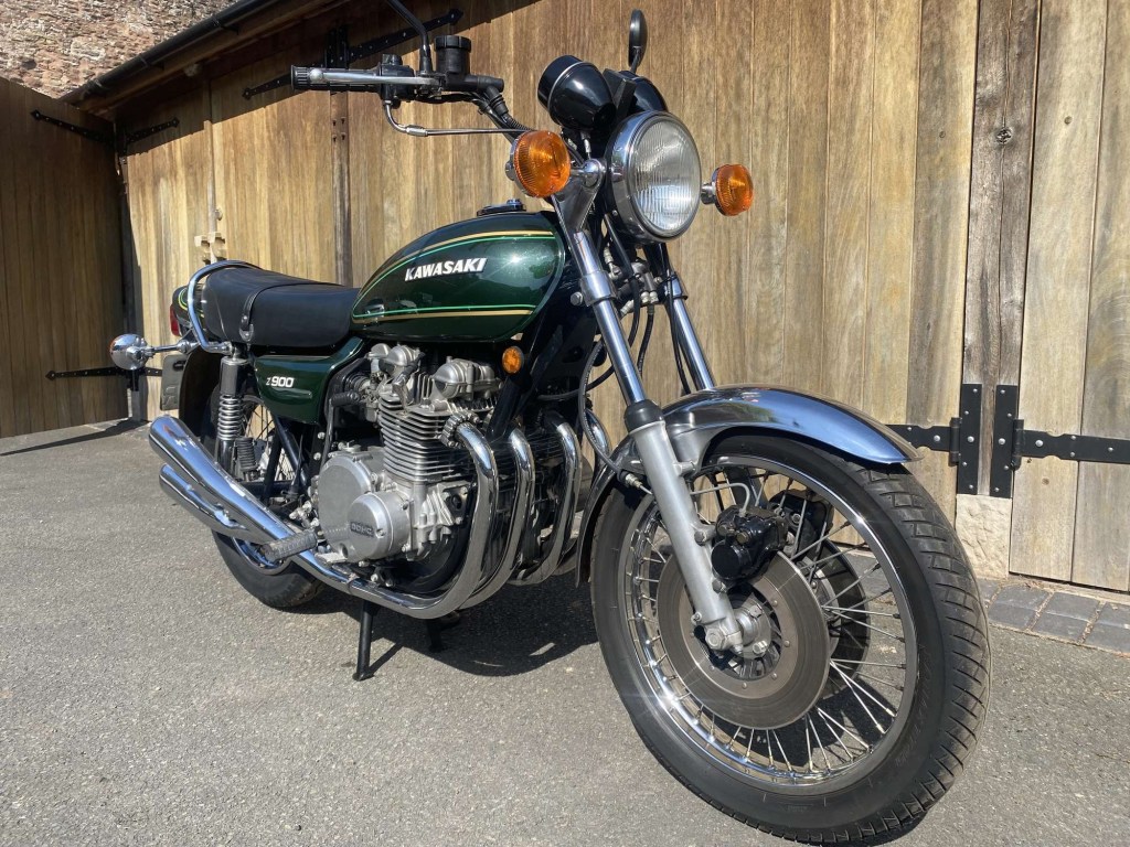 Richard Hammond's dark-green 1976 Kawasaki Z900 A4