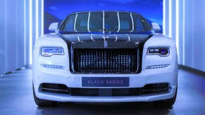 The Rolls Royce Wraith Black Badge seen at HR Owen Rolls Royce in Mayfair, London.
