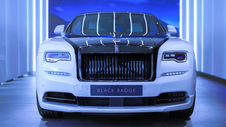 The Rolls Royce Wraith Black Badge seen at HR Owen Rolls Royce in Mayfair, London.