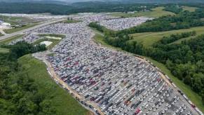 Sea of Ford F-150 pickups