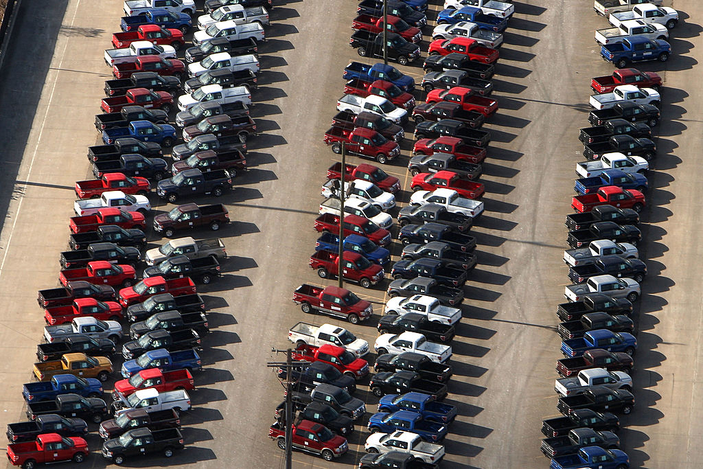 Thousands of F-150 pickups await chips before completion