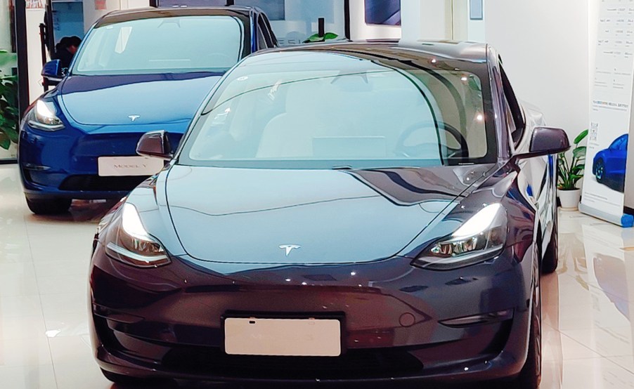 A Tesla store for new energy electric vehicles is seen in Shanghai, China, May 30, 2021.