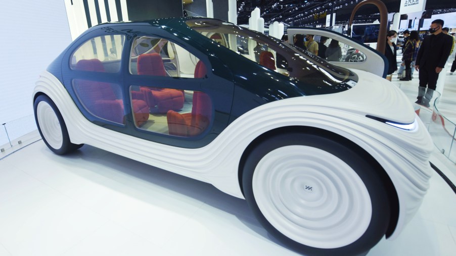 The Zhiji Airo concept car is seen at the Shanghai Auto Show in Shanghai, China, April 19, 2021.