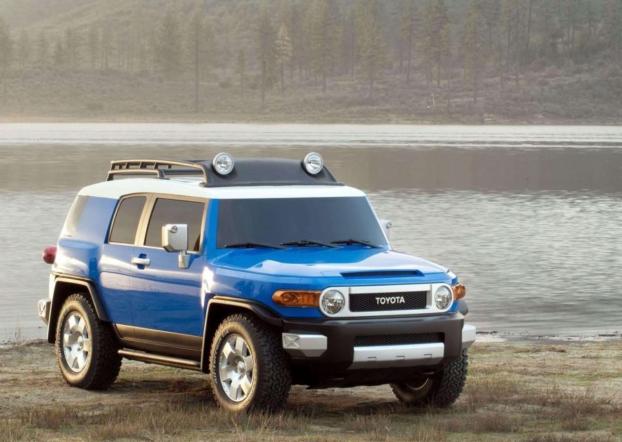 An image of a Toyota FJ Cruiser parked outdoors.