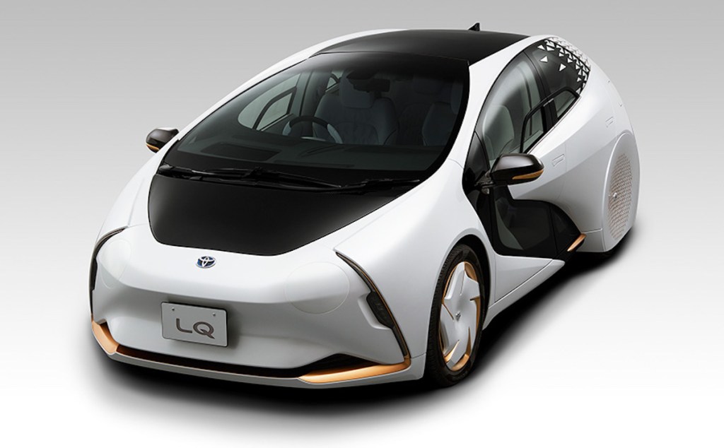 The Toyota LQ concept car was shown during the 2021 Tokyo Olympics 