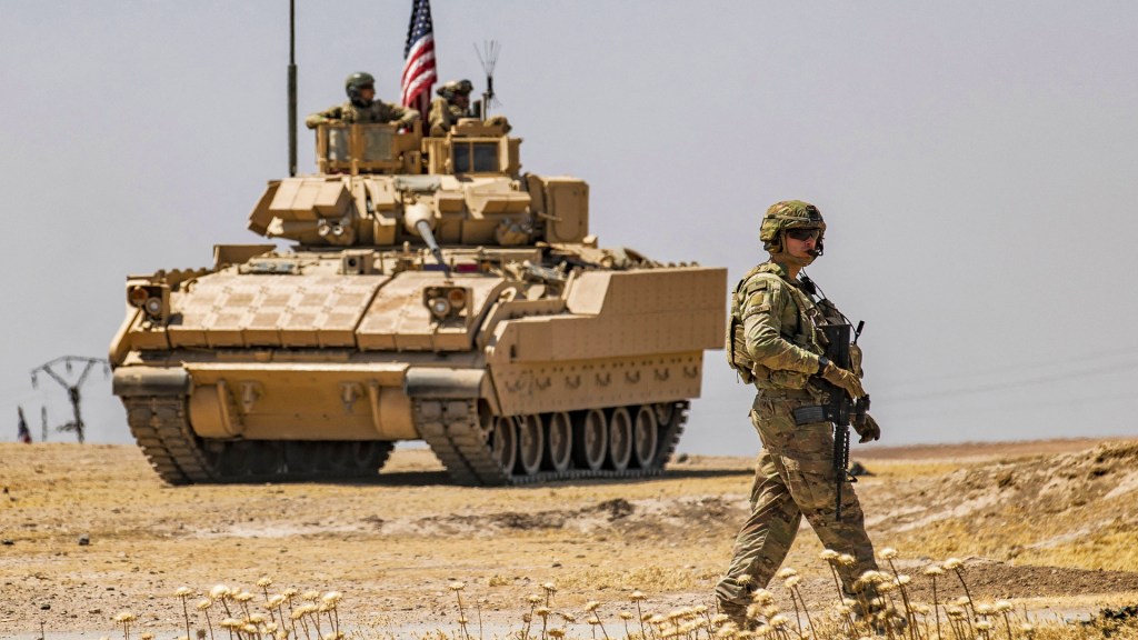 A Bradley Fighting Vehicle.