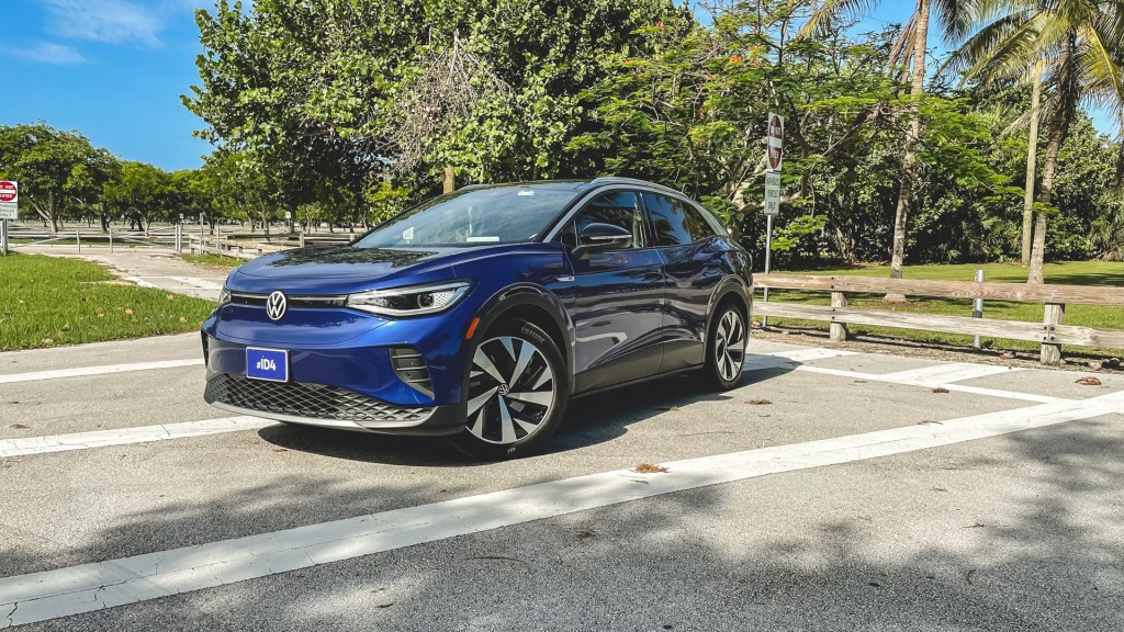 An image of a 2021 Volkswagen ID.4 parked outdoors.