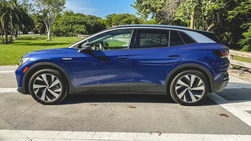 An image of a 2021 Volkswagen ID.4 parked outdoors.