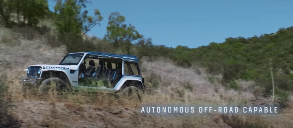 Jeep commercial for an autonomous Jeep Wrangler going off-road