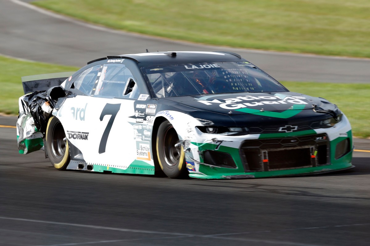 Corey LaJoie at pocono raceway 2021