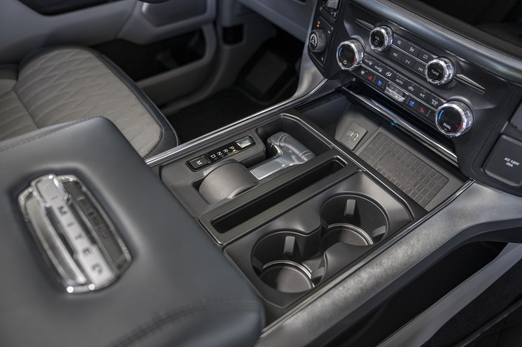 The folding gear selector in the new F-150
