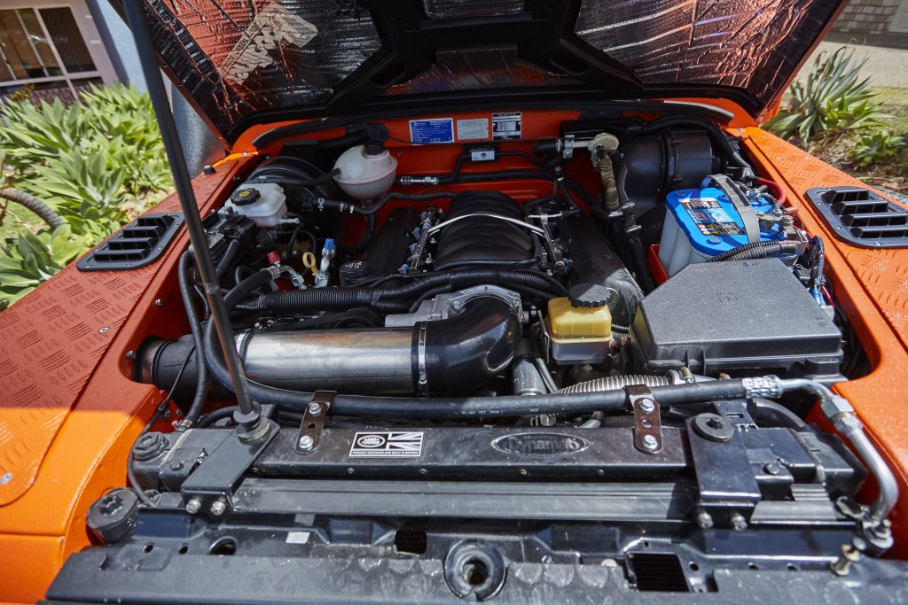 the engine bay of a private project hot wheels project car