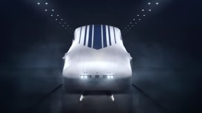 The white front of Japan's maglev train.