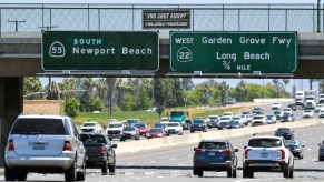 The 55 Freeway in Orange County, California, on May 27, 2021