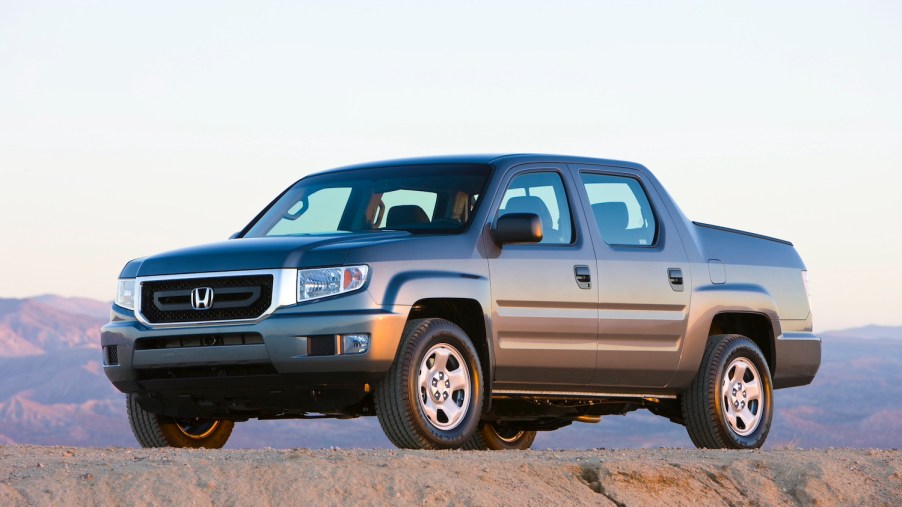 A 2011 Honda Ridgeline parked outdoors, the 2011 Ridgeline is one of the worst used trucks most likely to have paint problems