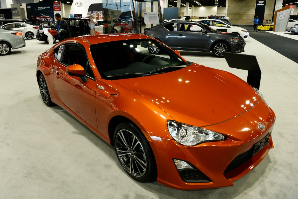  A Scion FR-S is on display at the Denver Auto Show at the Colorado Convention Center.
