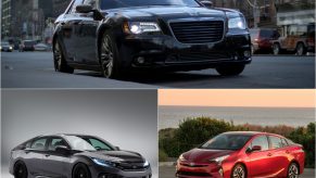 2016 Chrysler 300, Honda Civic, and Toyota Prius