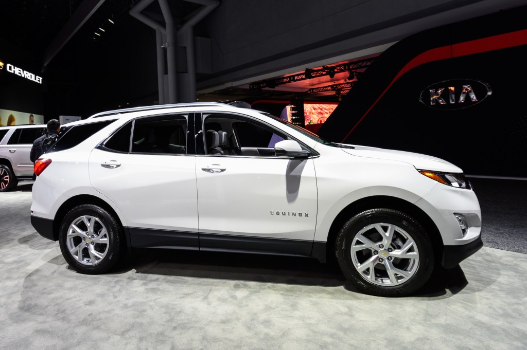 A Chevy Equinox on display at the New York International Auto Show in New York in April 2019. Kelley Blue Book calls it one of the best used SUVs for tall people.