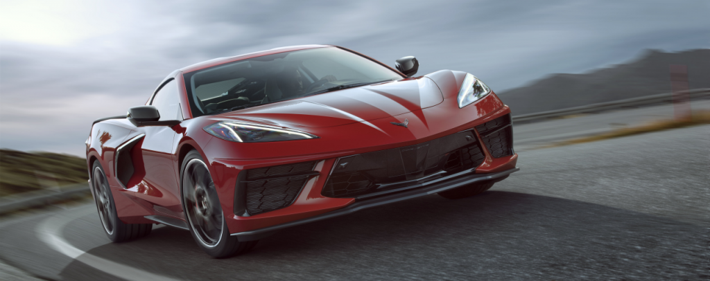 2021 C8 Corvette in red