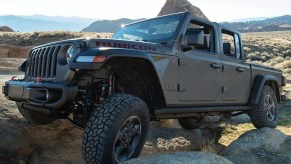 2021 Jeep Gladiator crawling on mountains