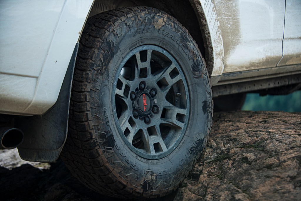 A close up of the 2021 Toyota 4Runner TRD Pro's tires