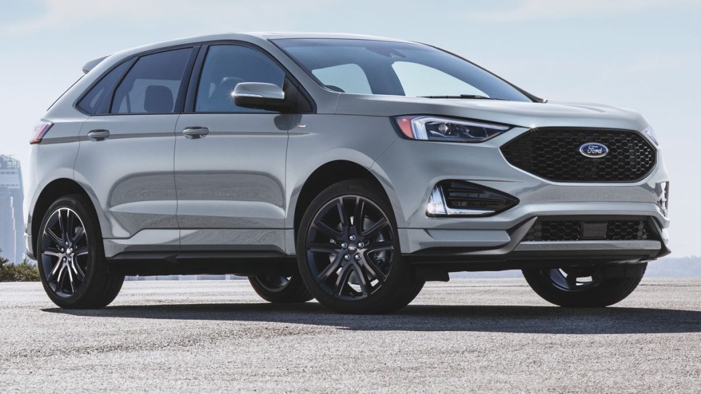 The 2021 Ford Edge parked in a lot