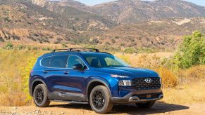 The 2022 Hyundai Santa Fe with the XRT Appearance Package parked in the wilderness