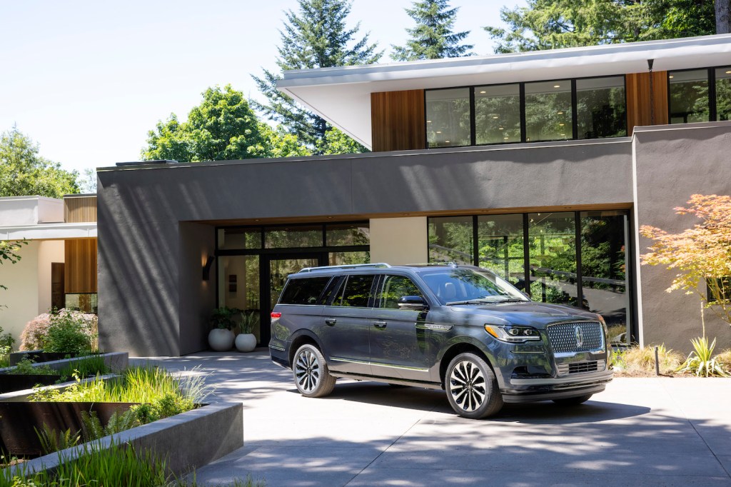 Gray pre-production model of the 2022 Lincoln Navigator with ActiveGlide Advanced Driver Assistance System