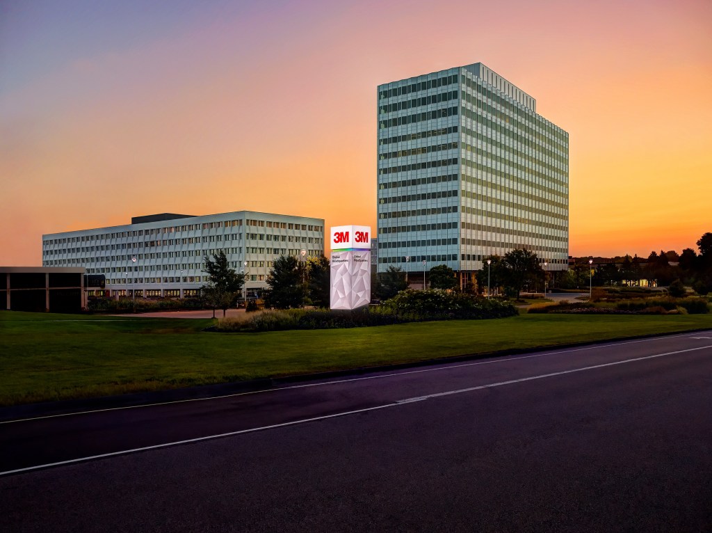 3M headquarters at sunset
