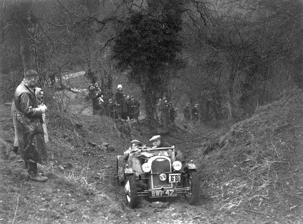 A 1937 Morgan 4/4 at the 1938 Petersfield Trial