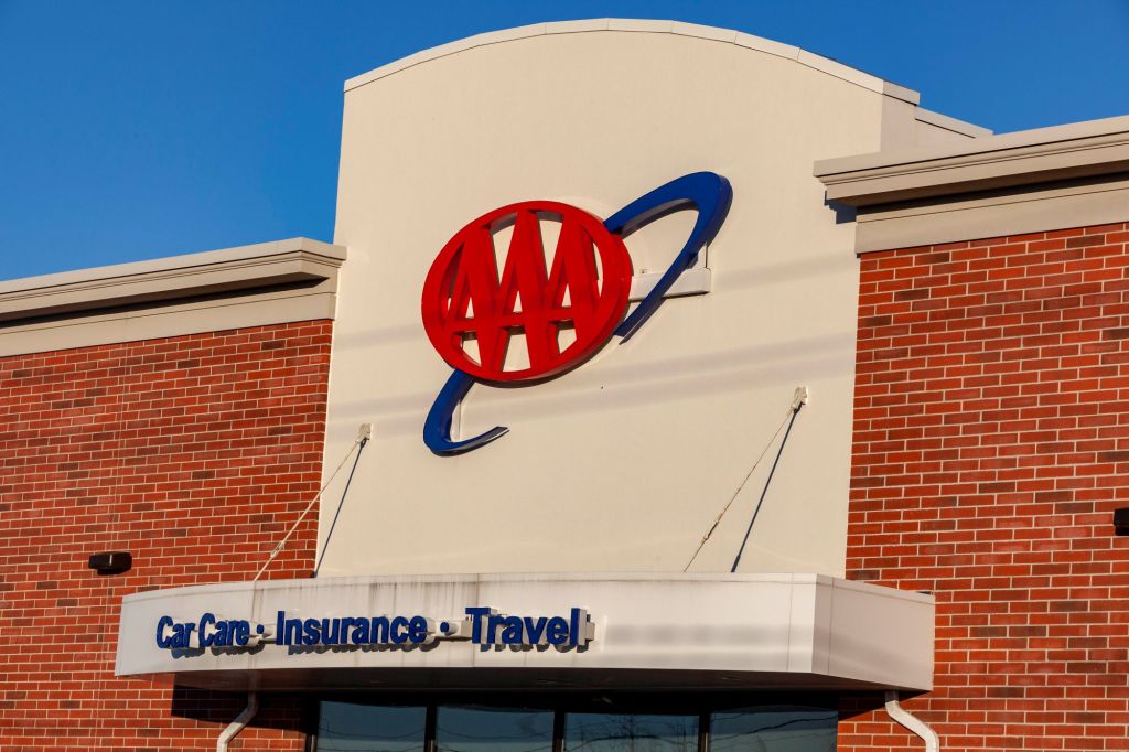 A AAA Roadside Assistance building with the AAA logo on the front.