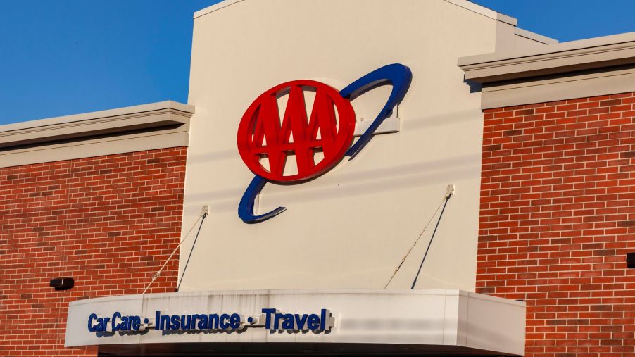 A AAA Roadside Assistance building with the AAA logo on the front.