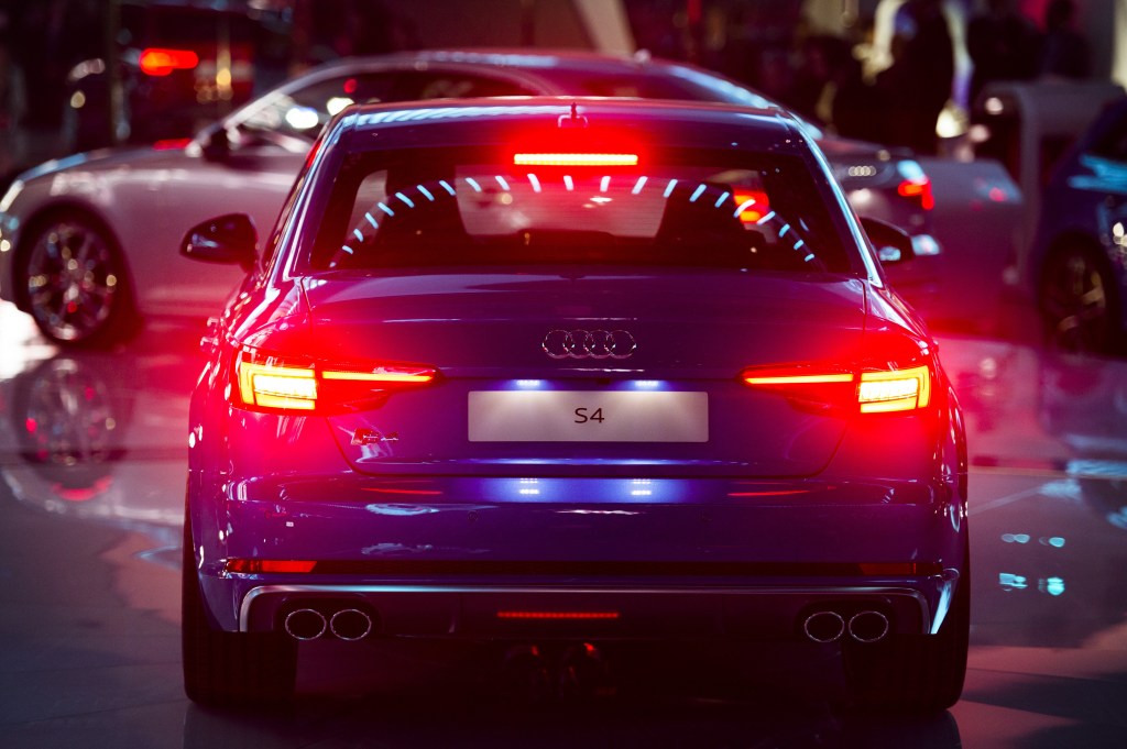 A B9 Audi S4 displayed at the 2015 Frankfurt Auto Show