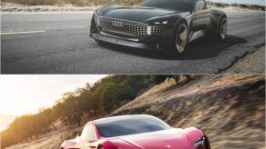 Audi Skysphere Concept and Tesla Roadster Electric Cars