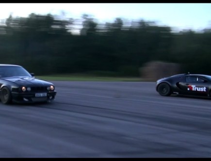 Watch: Bugatti Veyron vs. Turbo BMW E34 M5 Drag Race