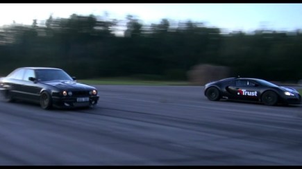Watch: Bugatti Veyron vs. Turbo BMW E34 M5 Drag Race