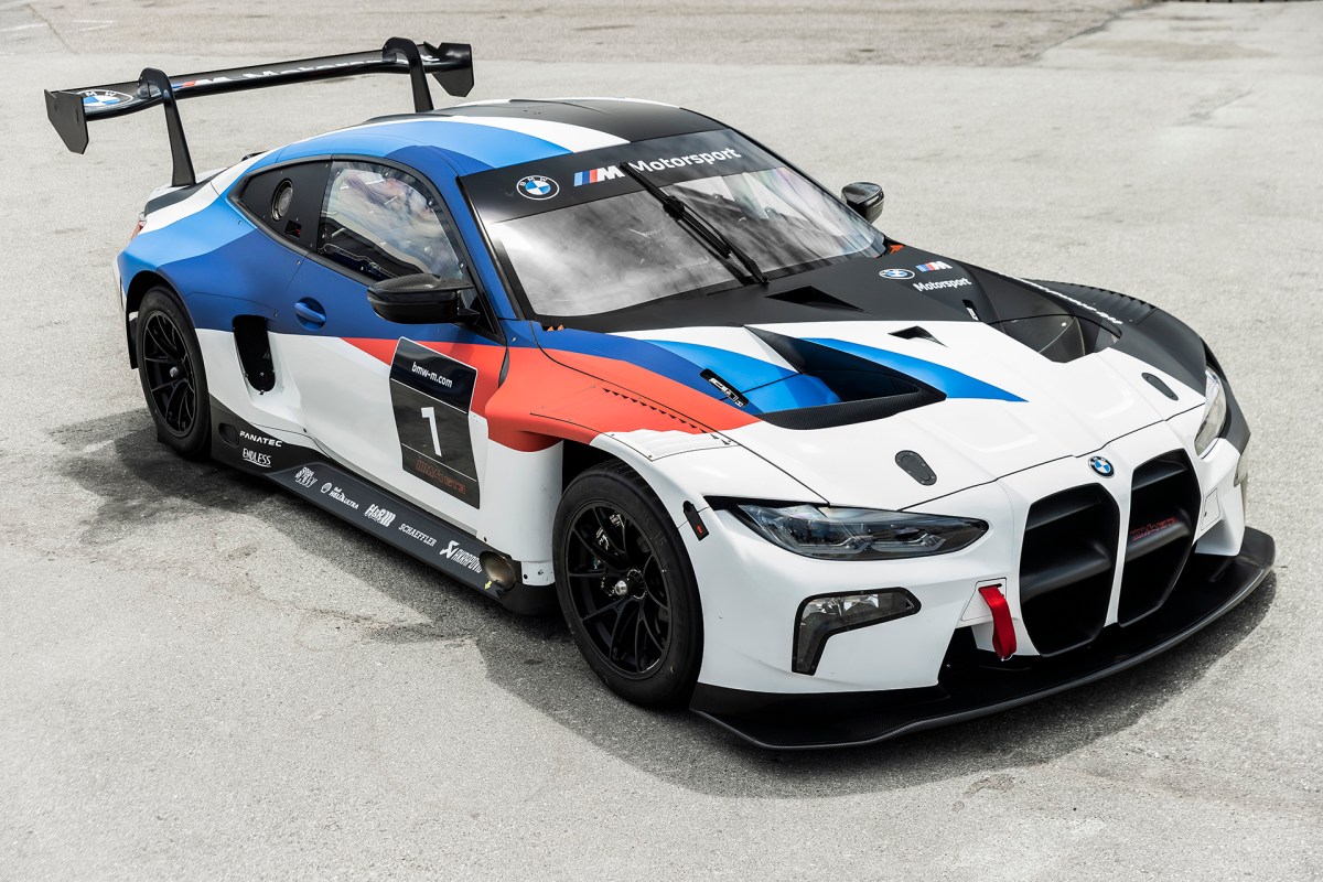 The new BMW M4 GT3 race car.