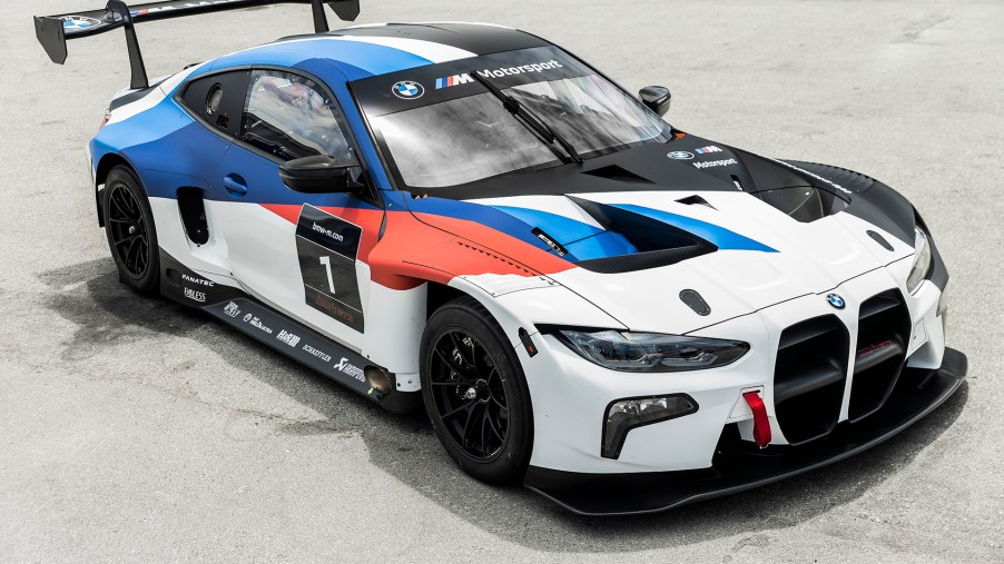 The new BMW M4 GT3 race car.