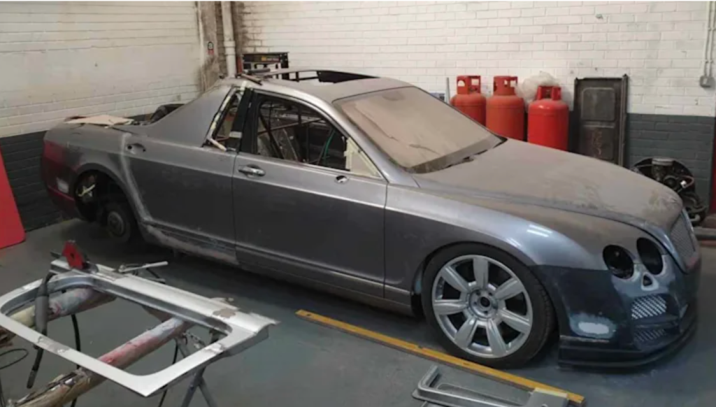 Bentley Flying Spur pickup under construction
