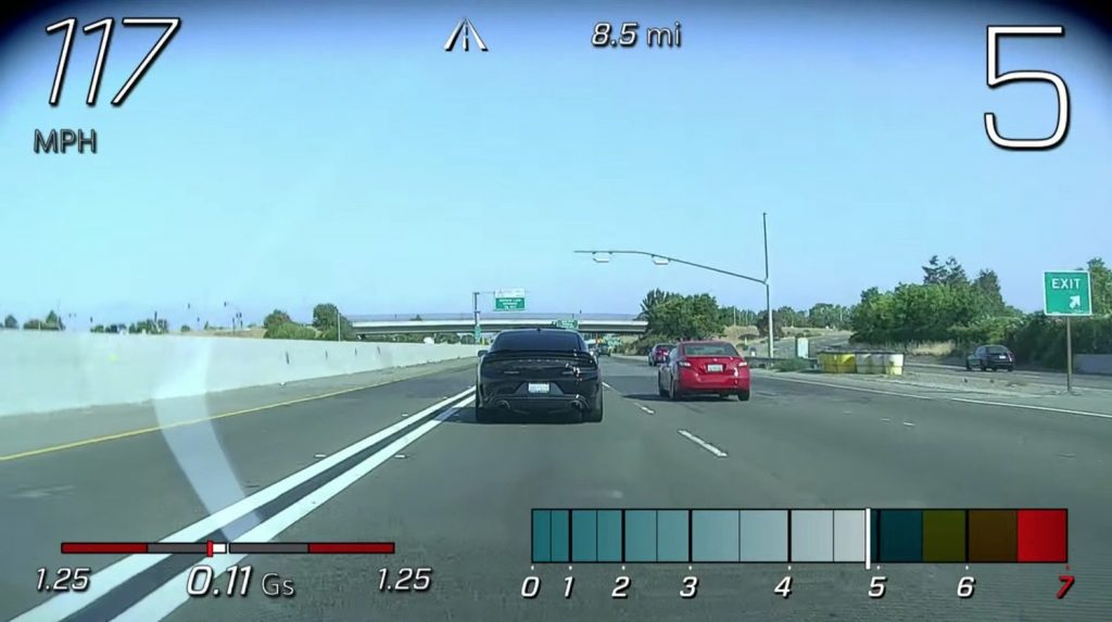 C8 Corvette data recorder showing 148 mph